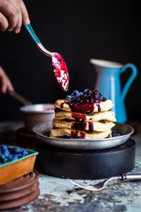 Blueberry Pancakes on a plate