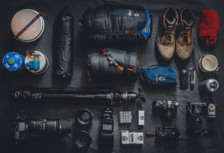 Camping gear selection