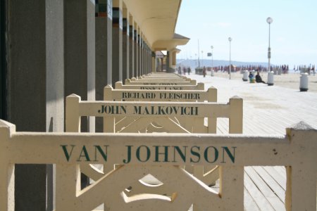 Les anciens vestiaires sur la plage de Deauville