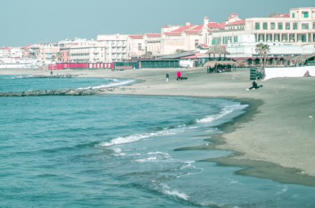 La plage de la région d'Ostie près de Rome, en Italie