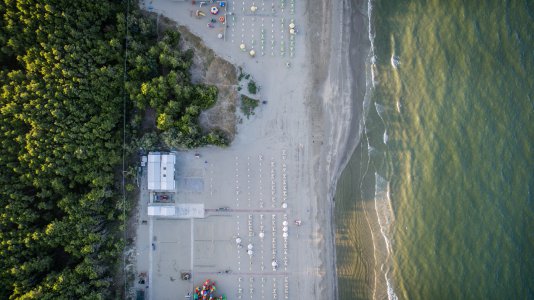 La plage de Ravenne en Italie