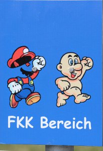 Hier ist FKK Bereich