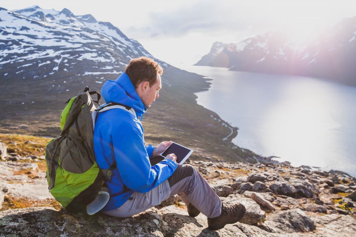 person-hiking-mountain