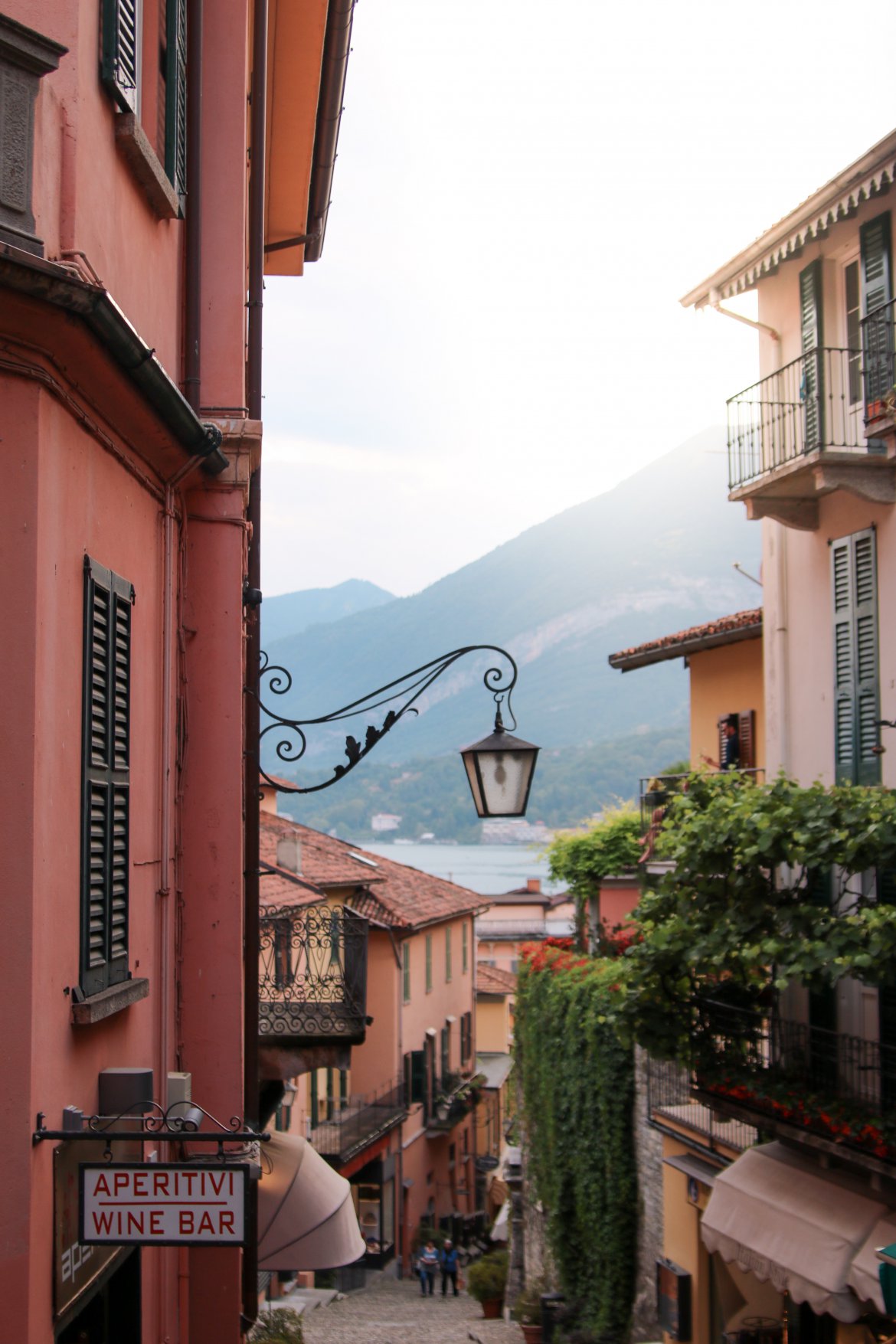 Houses and mountains from Como Italy