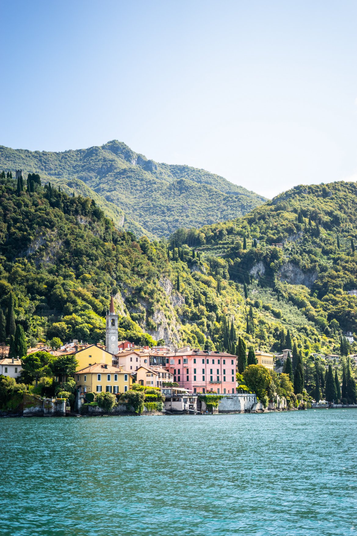 Lake Como view. Mountains and Lake