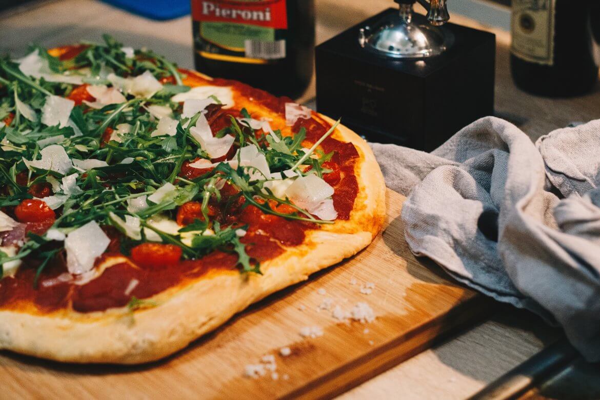 pizza italiana. fin de semana europa